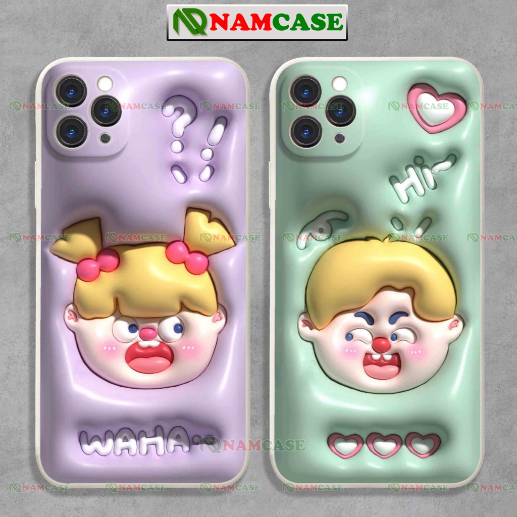 Ốp lưng iphone cặp đôi hoạt hình 3D cute độc lạ ngộ nghĩnh dễ thương đẹp ip 6/6s/7/8/X/XS/11/12/13/14 Pro Plus Max