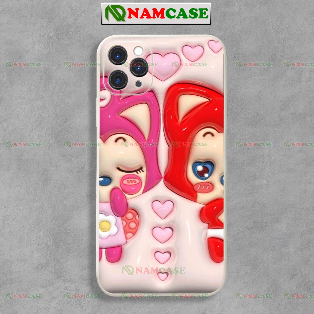 Ốp lưng iphone cặp đôi hoạt hình 3D cute độc lạ ngộ nghĩnh dễ thương đẹp ip 6/6s/7/8/X/XS/11/12/13/14 Pro Plus Max
