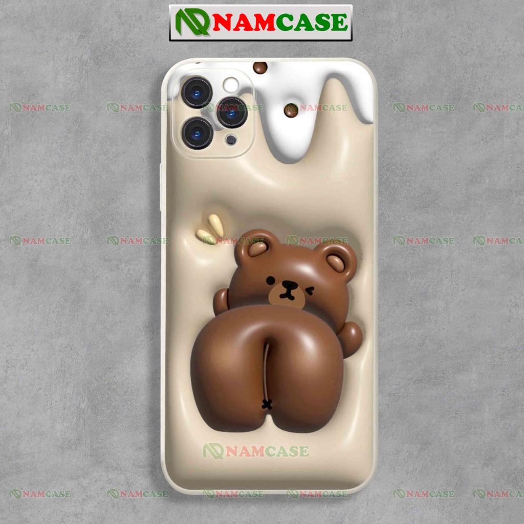 Ốp lưng iphone cặp đôi hoạt hình gấu 3D cute độc lạ ngộ nghĩnh dễ thương đẹp ip 6/6s/7/8/X/XS/11/12/13/14 Pro Plus Max