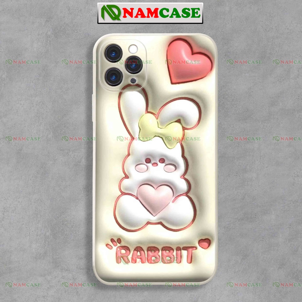Ốp lưng iphone cặp đôi hoạt hình thỏ 3D cute độc lạ ngộ nghĩnh dễ thương đẹp ip 6/6s/7/8/X/XS/11/12/13/14 Pro Plus Max