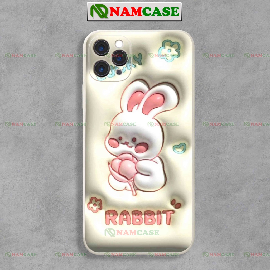 Ốp lưng iphone cặp đôi hoạt hình thỏ 3D cute độc lạ ngộ nghĩnh dễ thương đẹp ip 6/6s/7/8/X/XS/11/12/13/14 Pro Plus Max