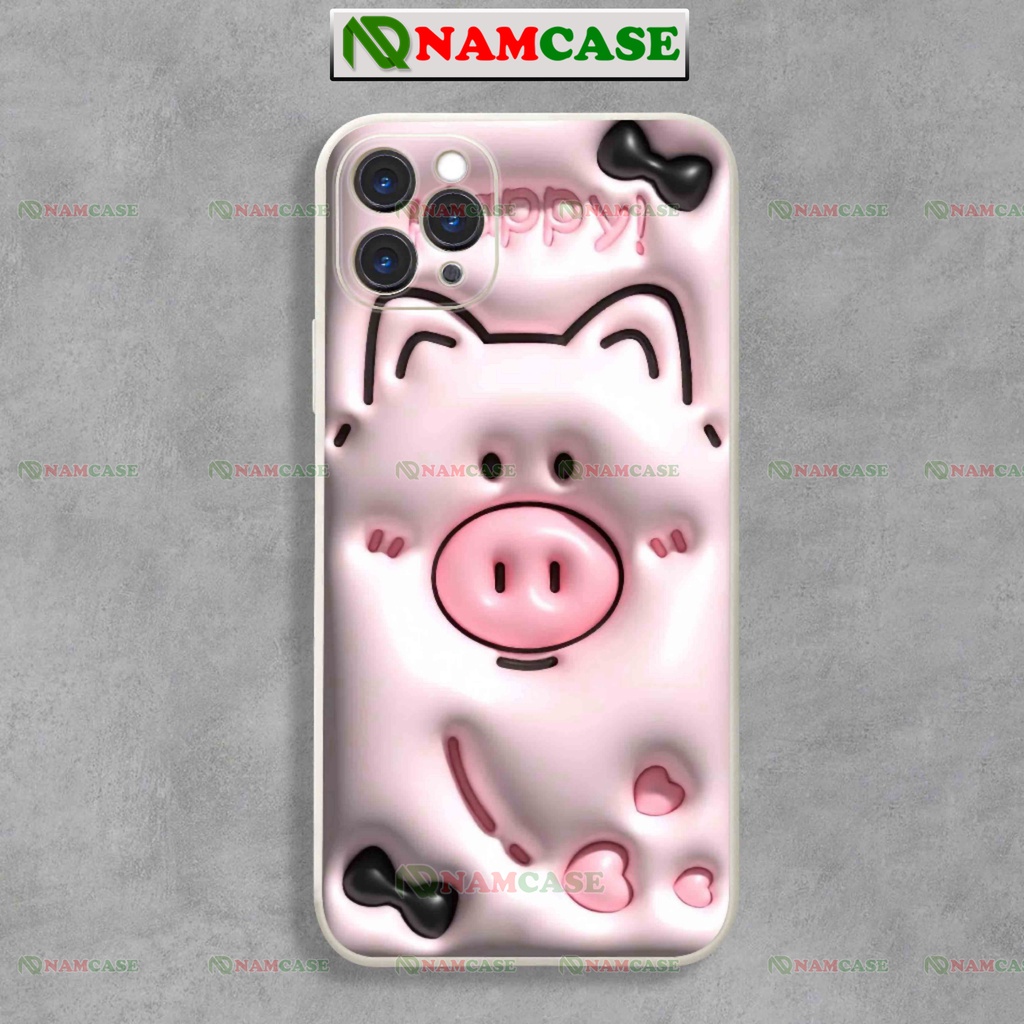 Ốp lưng iphone cặp đôi hoạt hình heo 3D cute độc lạ ngộ nghĩnh dễ thương đẹp ip 6/6s/7/8/X/XS/11/12/13/14 Pro Plus Max