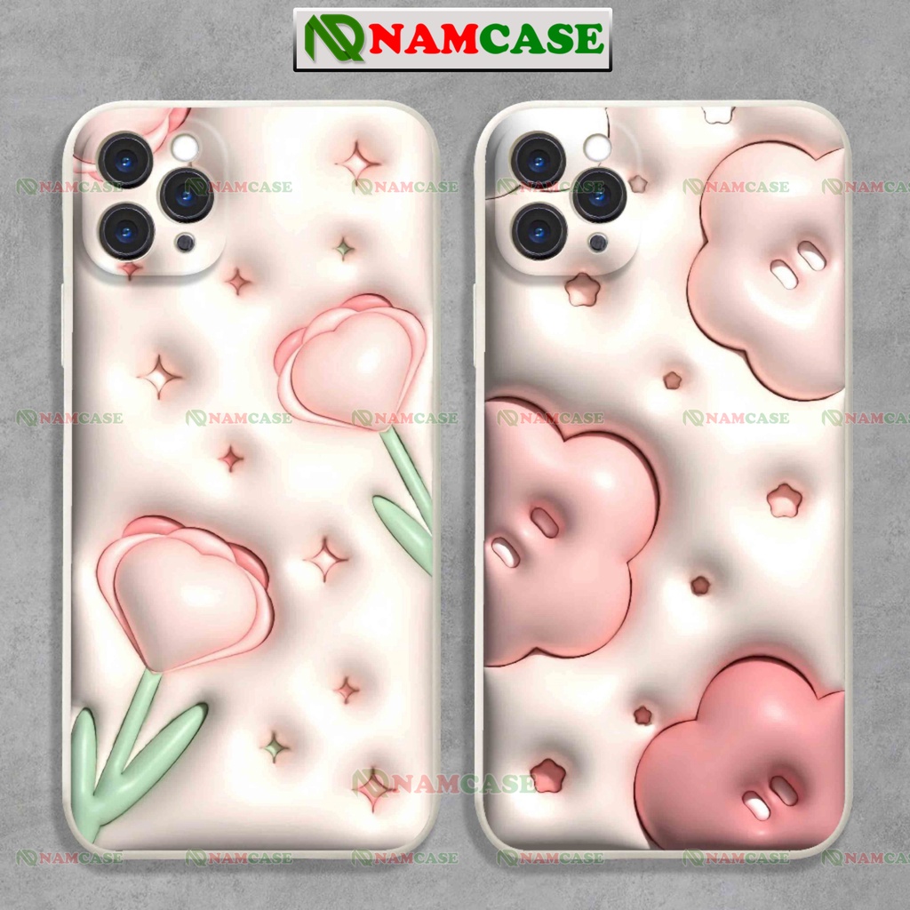 Ốp lưng iphone cặp đôi hoạt hình hoa 3D cute ngộ nghĩnh dễ thương đẹp ip 6/6s/7/8/X/XS/11/12/13/14 Pro Plus Max