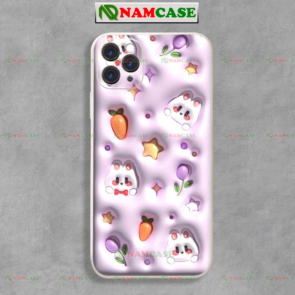 Ốp lưng iphone cặp đôi hoạt hình thỏ 3D cute ngộ nghĩnh dễ thương đẹp ip 6/6s/7/8/X/XS/11/12/13/14 Pro Plus Max