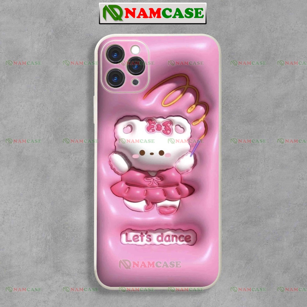 Ốp lưng iphone cặp đôi hoạt hình mèo thỏ 3D cute ngộ nghĩnh dễ thương đẹp ip 6/6s/7/8/X/XS/11/12/13/14 Pro Plus Max
