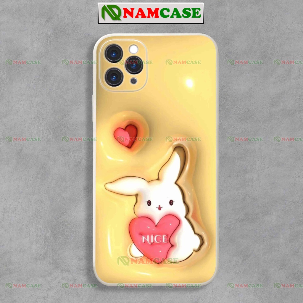 Ốp lưng iphone cặp đôi hoạt hình mèo thỏ 3D cute ngộ nghĩnh dễ thương đẹp ip 6/6s/7/8/X/XS/11/12/13/14 Pro Plus Max