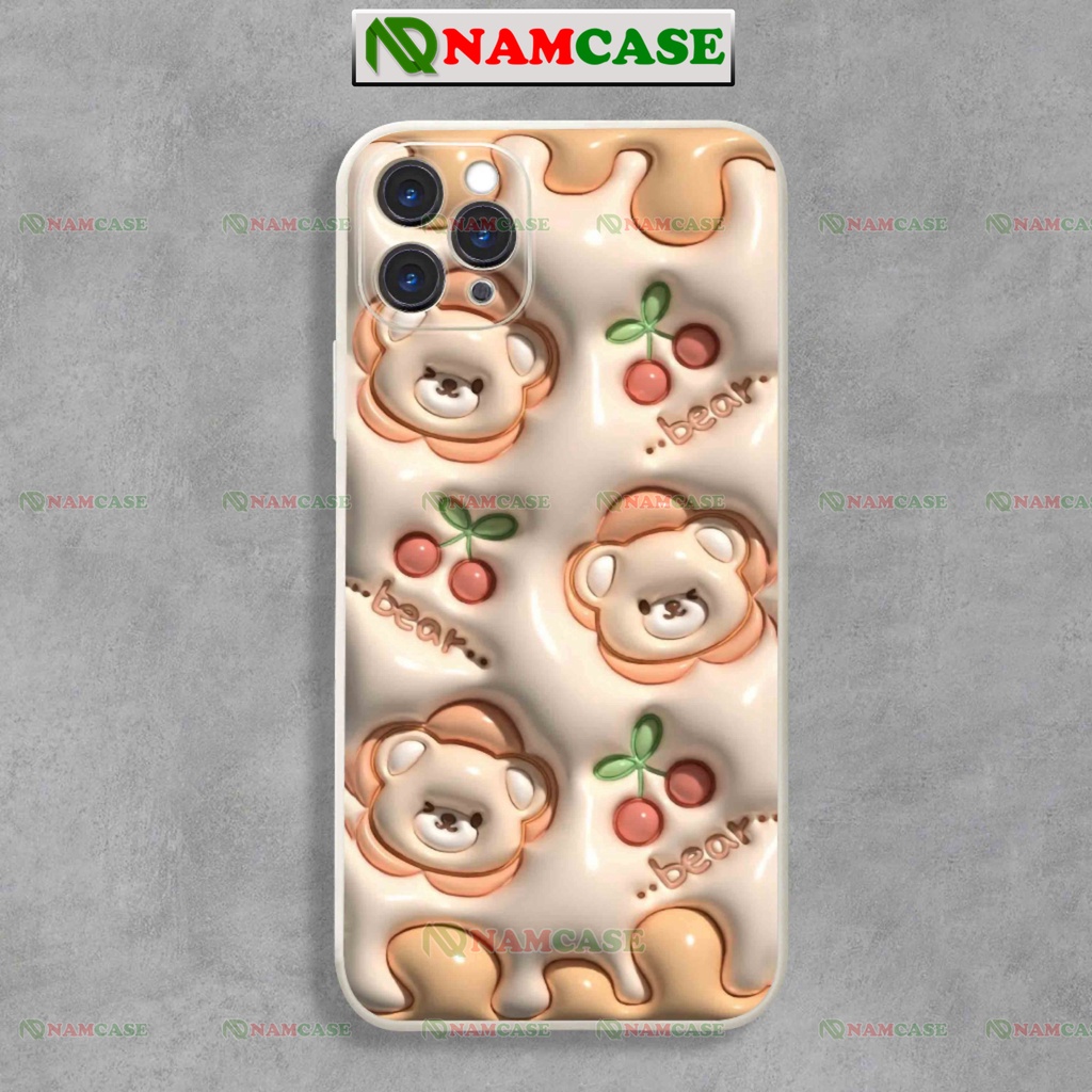 Ốp lưng iphone cặp đôi hoạt hình gấu thỏ 3D cute ngộ nghĩnh dễ thương đẹp ip 6/6s/7/8/X/XS/11/12/13/14 Pro Plus Max