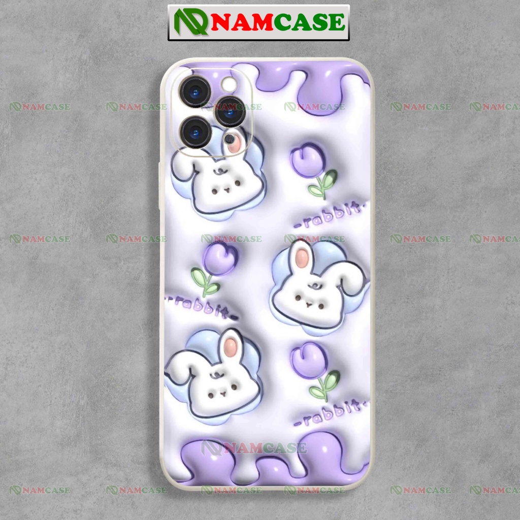 Ốp lưng iphone cặp đôi hoạt hình gấu thỏ 3D cute ngộ nghĩnh dễ thương đẹp ip 6/6s/7/8/X/XS/11/12/13/14 Pro Plus Max