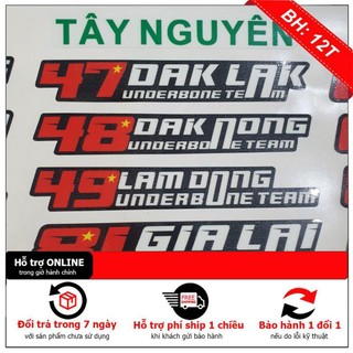 1 tem Underbone Team 64 tỉnh thành (ghi chú tên tình hoặc gửi mặc định tem Sài Gòn)