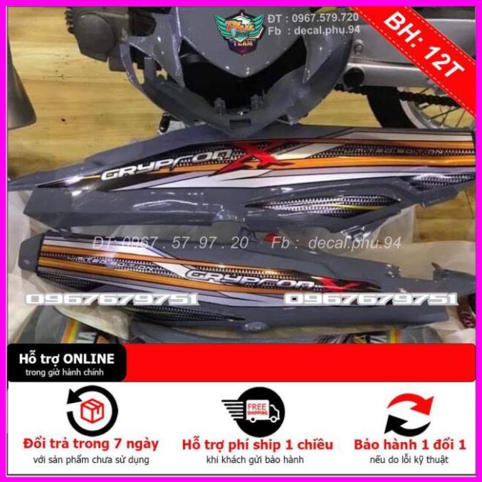 [FREE SHIP] Tem Rời Dán Xe Sirisu X Xám xi măng