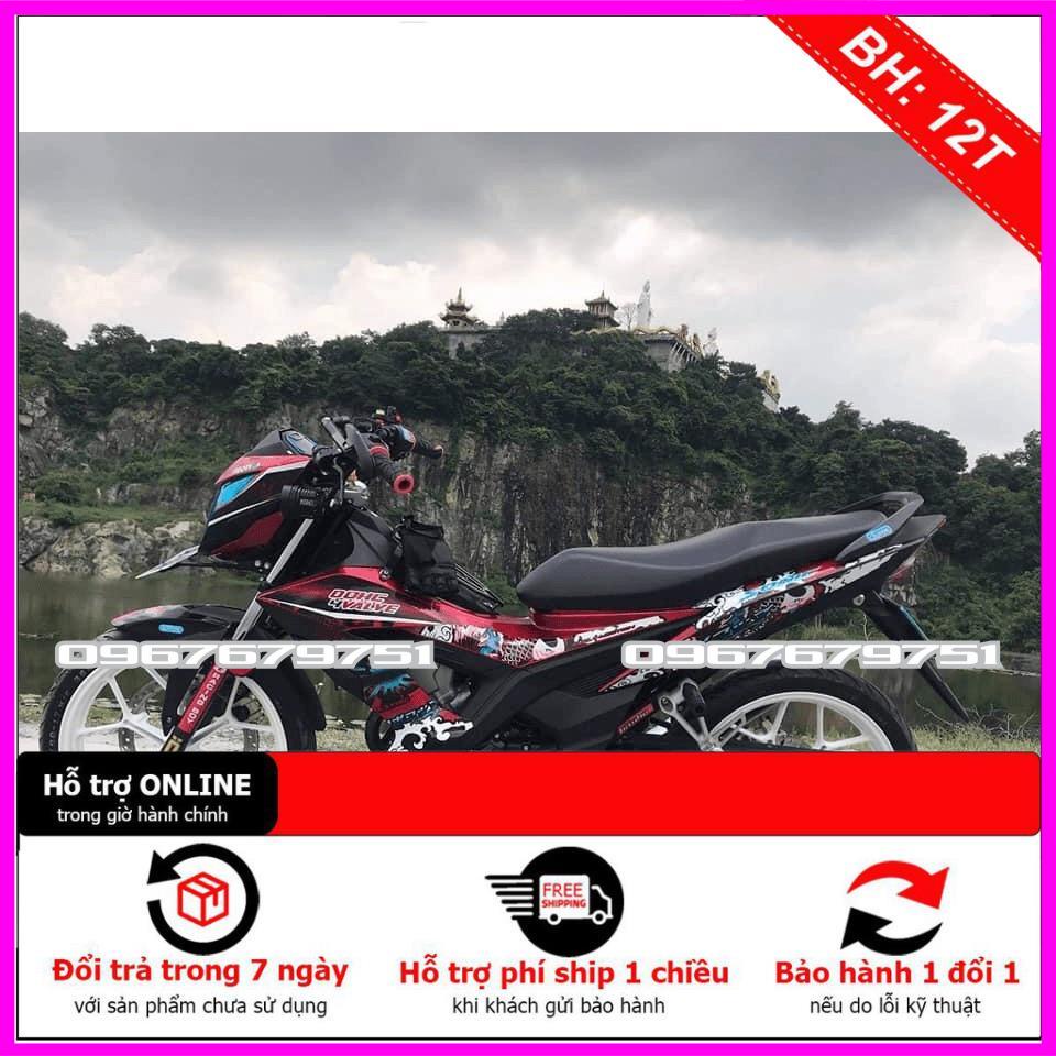 [FREE SHIP] Tem Rời Dán Xe Sonic đỏ đen Cá Chép