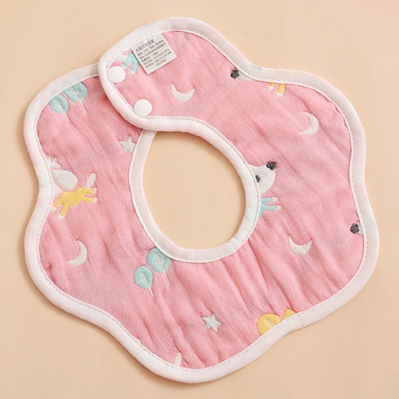 Yếm tròn xô 6 lớp yếm ăn dặm / yếm giữ ấm xoay 360 cho bé - 1 cái