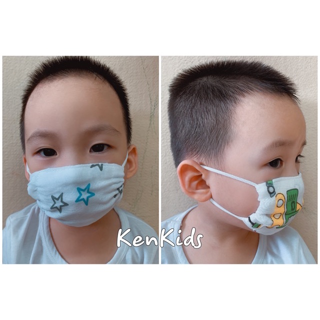 Khẩu trang Xô mềm nhiều hoạ tiết cho bé  - 1 cái