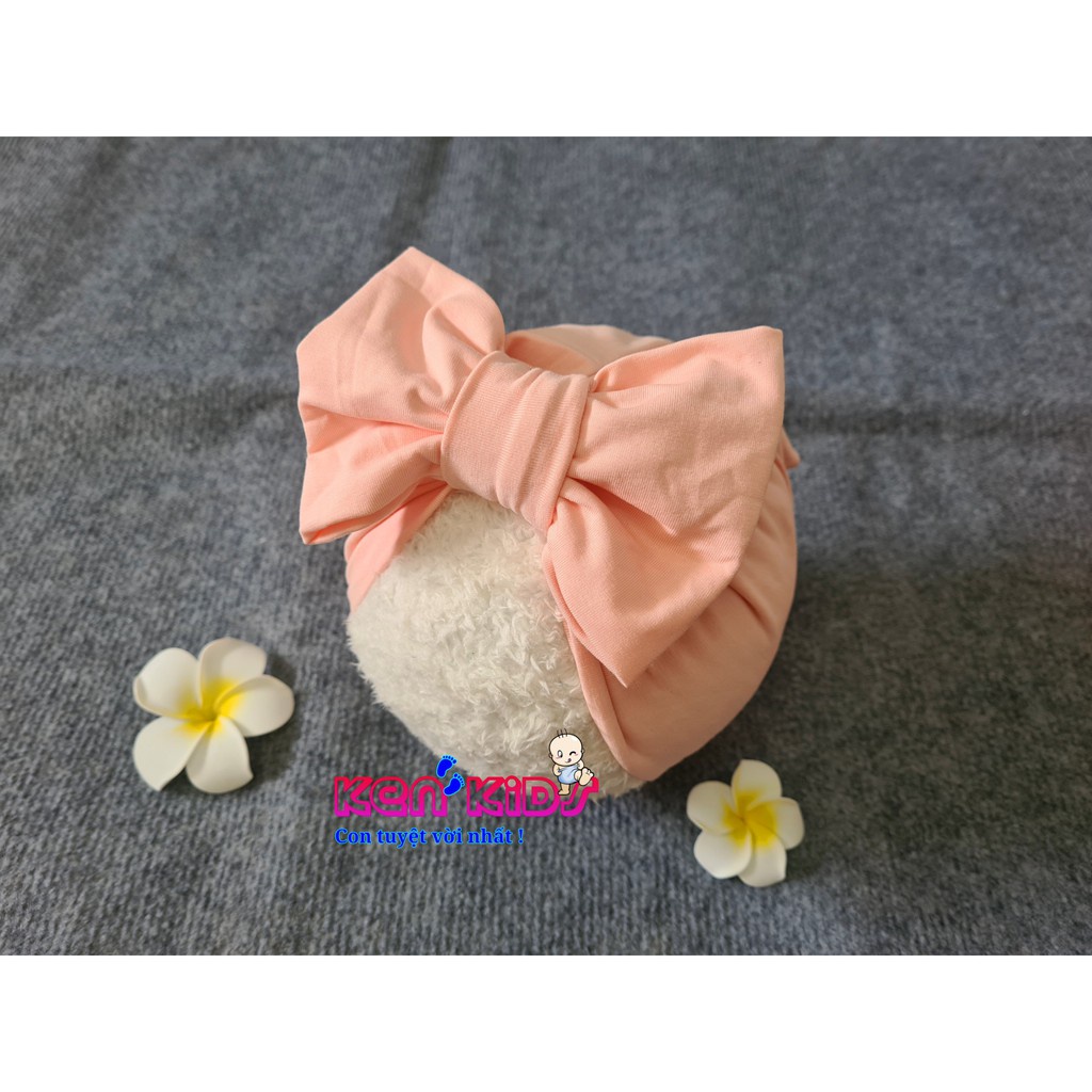 Nón mũ Turban kiểu Ấn cho bé - màu hồng cam