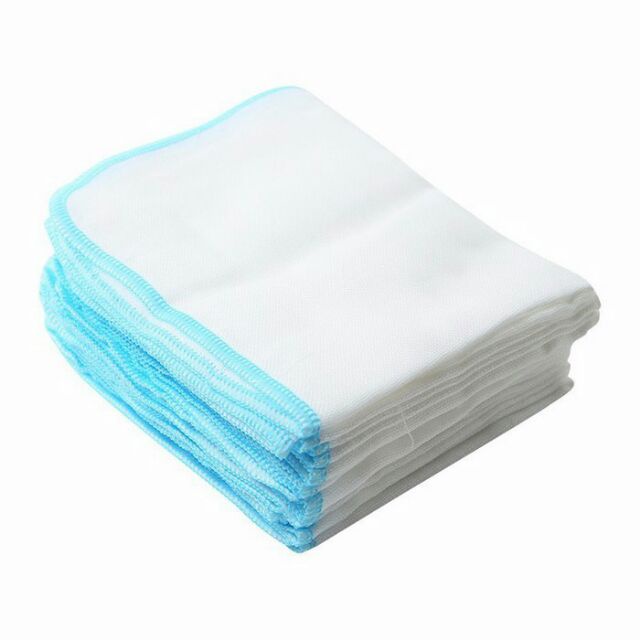 Khăn sữa gạc siêu thấm 4 lớp loại nhỏ Thiên Thanh  - 1 gói 10 khăn