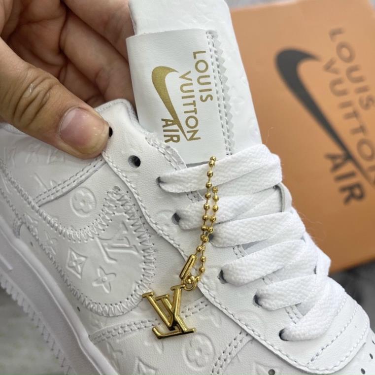 Giày AF1 LV Trắng cao cấp, Giày thể thao Air Force 1 LV White hàng hot năm 2022