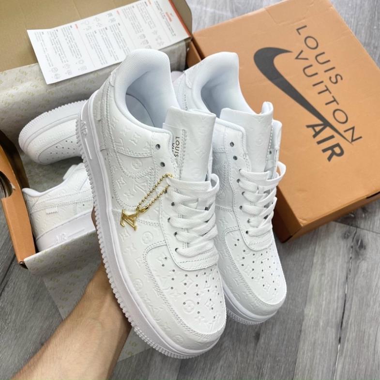 Giày AF1 LV Trắng cao cấp, Giày thể thao Air Force 1 LV White hàng hot năm 2022