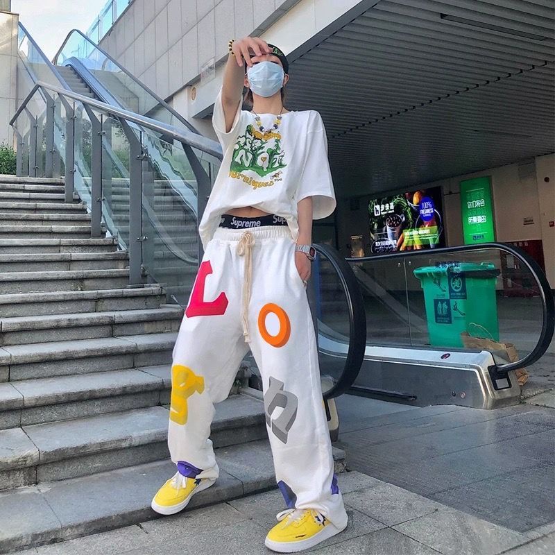 Quần Dài Hip Hop Mỏng Dáng Suông Dễ Phối Đồ Màu Sắc Thời Trang Xuân Thu Cho Nữ