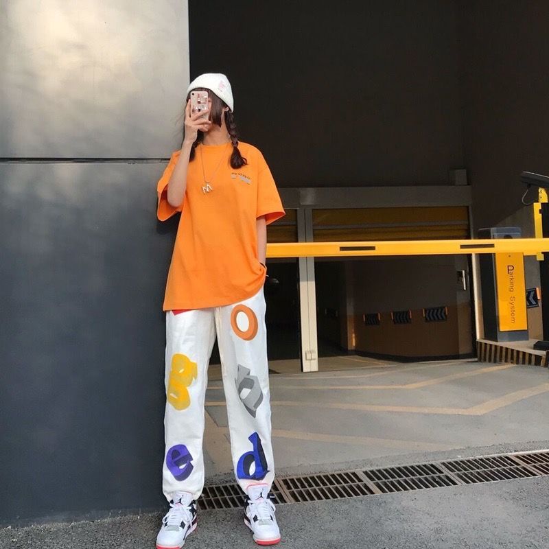 Quần Dài Hip Hop Mỏng Dáng Suông Dễ Phối Đồ Màu Sắc Thời Trang Xuân Thu Cho Nữ