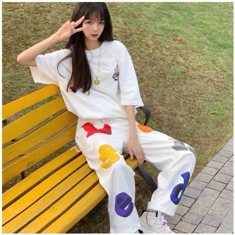 Quần Dài Hip Hop Mỏng Dáng Suông Dễ Phối Đồ Màu Sắc Thời Trang Xuân Thu Cho Nữ