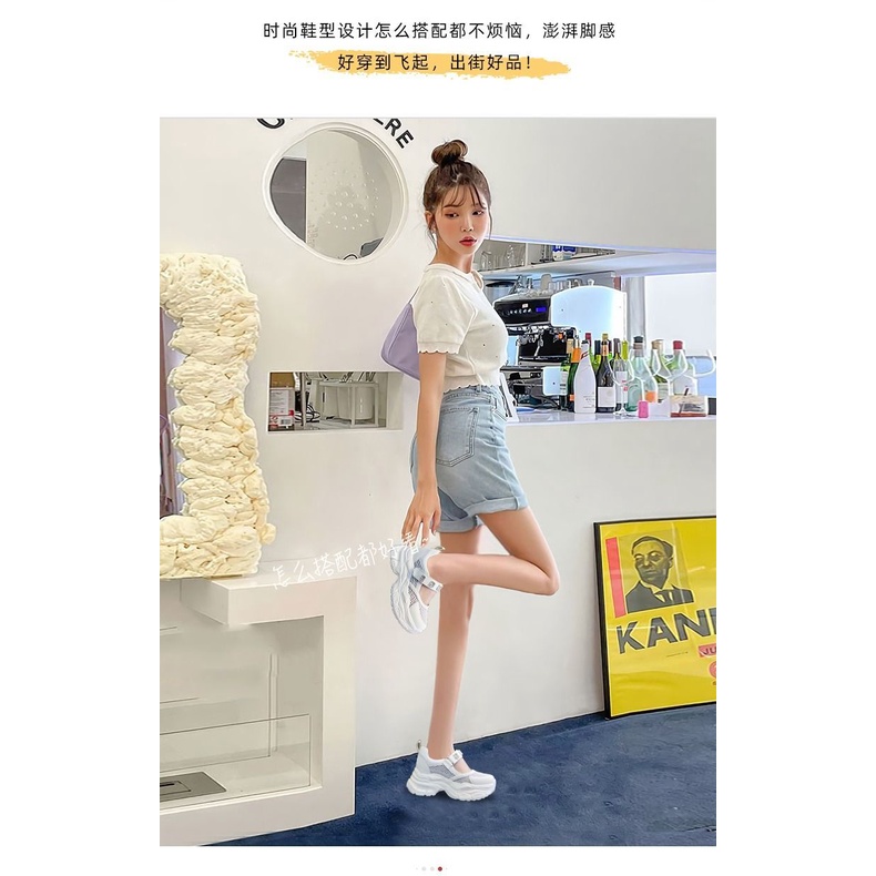 Giày Thể Thao Đế Dày Phối Lưới Thoáng Khí Thời Trang 2023 Cho Nữ