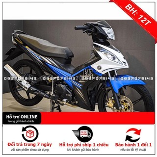 Tem rời dán xe exciter 2005-2010 trắng đen xanh cover