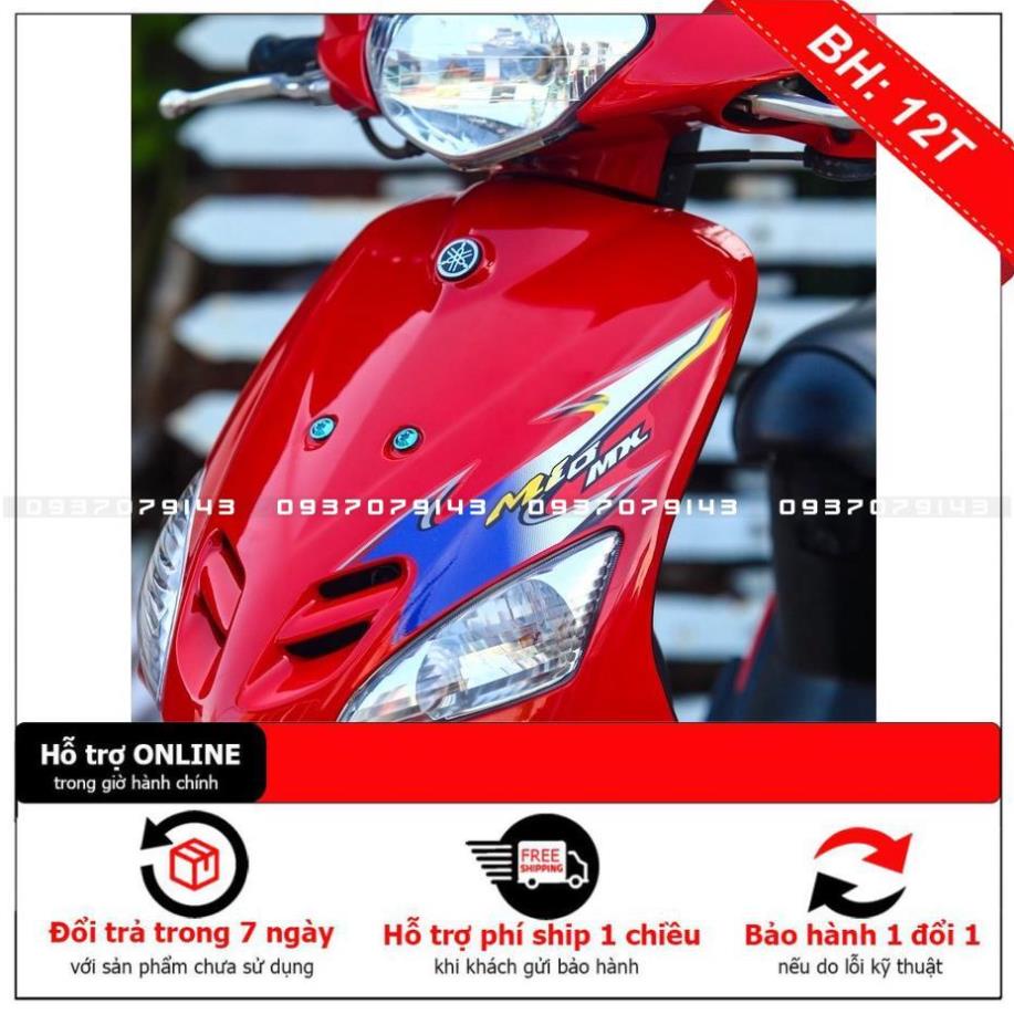 Tem Rời Dán Xe Mio đỏ xanh 