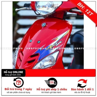 Tem rời dán xe mio đỏ xanh