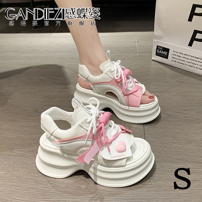 Niche Giày Sandal Thể Thao Cao Cấp Đế Dày Tăng Chiều Cao Mùa Hè 2023 Phong Cách La Mã Dễ Phối Đồ Cho Nữ