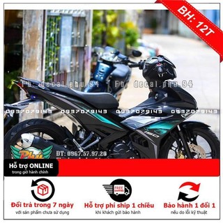 Tem rời dán xe exciter 150 rc 2019 đen xanh lục bảo