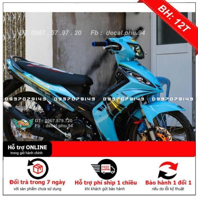 Tem Rời Dán Xe Exciter 135 Xanh ngọc , phối đen