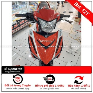 Tem Rời Dán Xe Exciter 150 cam đen movistar 