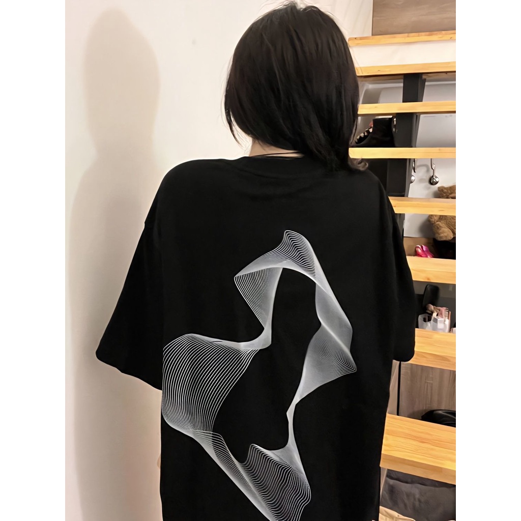 Jiashucheng Áo Thun Tay Ngắn Dáng Rộng Phong Cách Hip Hop Thời Trang Mùa Hè Hàng Chính Hãng