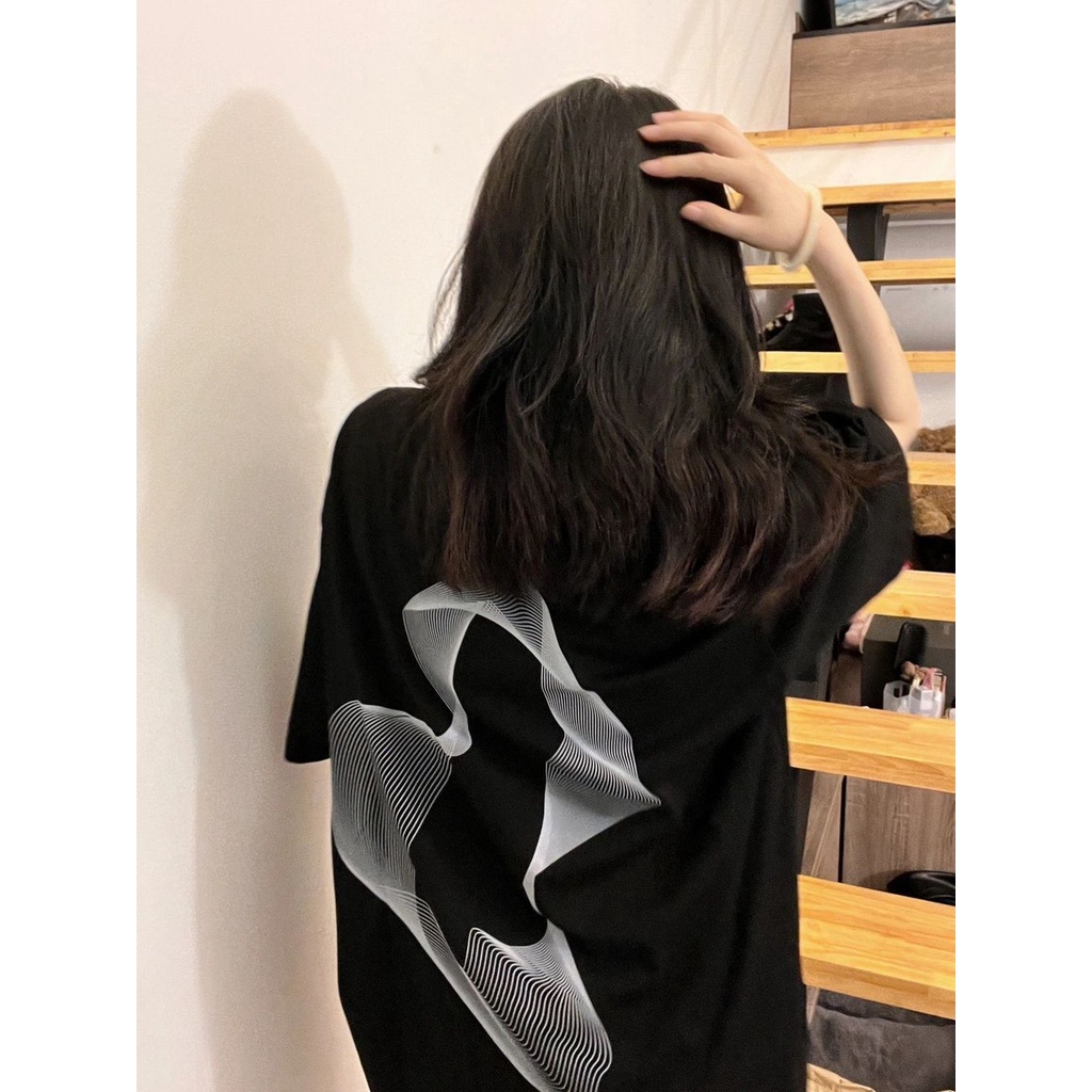 Jiashucheng Áo Thun Tay Ngắn Dáng Rộng Phong Cách Hip Hop Thời Trang Mùa Hè Hàng Chính Hãng