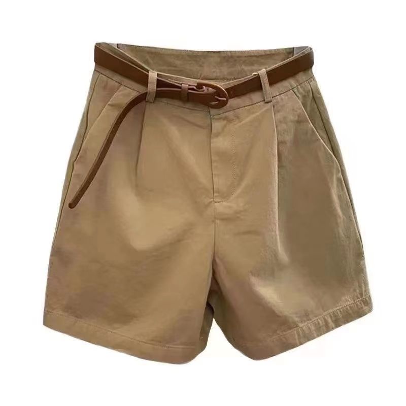 Jiashucheng Quần Yếm Kaki Cotton Nguyên Chất Dáng Rộng Lưng Cao Phong Cách Mới Mặc Ngoài Mùa Hè Cho Nữ @