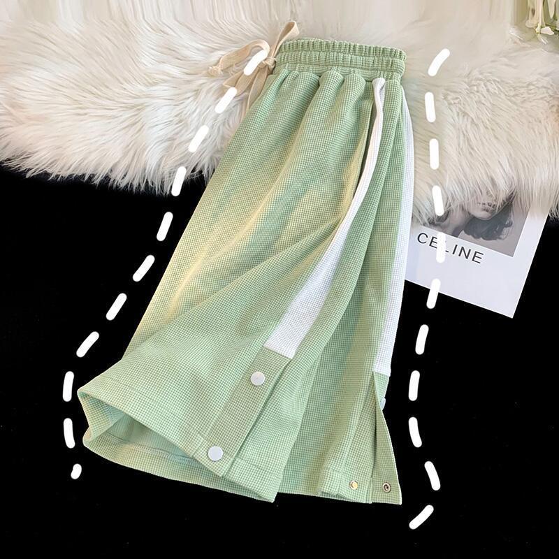 Jiashucheng Quần Đùi Thể Thao Dáng Rộng Thời Trang Mùa Hè Giản Dị Dễ Phối Đồ Phong Cách Mới Dành Cho Nữ Sinh