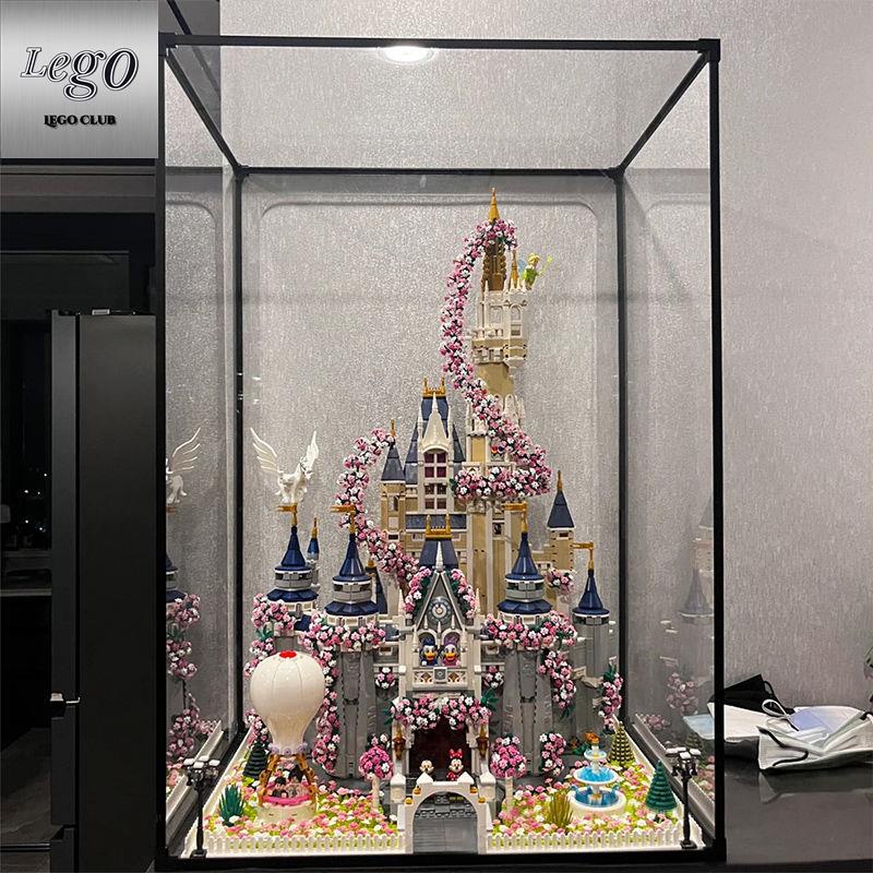 🎊Tương thích  Disney công chúa lâu đài xây dựng ghép khó khăn lớn khối trang trí hoa quà sinh