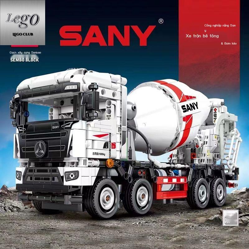 💥Sẵn sàng giao hàng🎊Tương thích LEGO Mixer Truck Khối xây dựng xe tải Dòng điều khiển từ xa lắp ráp đồ chơi mô hình qu
