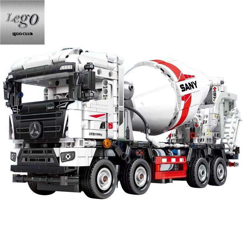 💥Sẵn sàng giao hàng🎊Tương thích LEGO Mixer Truck Khối xây dựng xe tải Dòng điều khiển từ xa lắp ráp đồ chơi mô hình qu