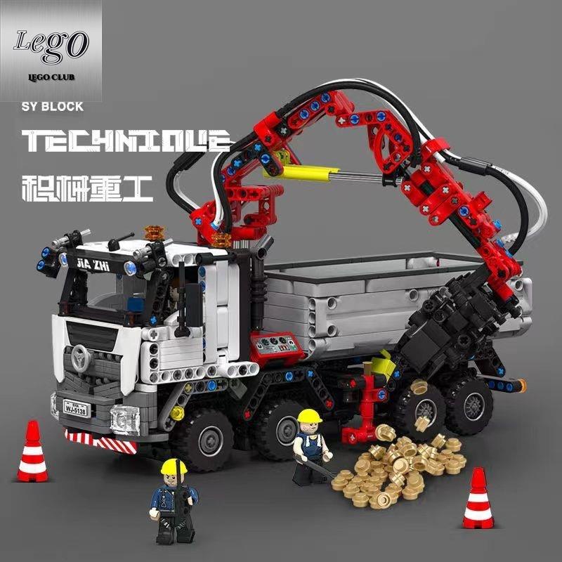 💥Sẵn sàng giao hàng🎊Tương thích LEGO Mixer Truck Khối xây dựng xe tải Dòng điều khiển từ xa lắp ráp đồ chơi mô hình qu