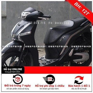 Tem rời dán xe sh 2017-2019 chỉ amg bạc xe đen 1