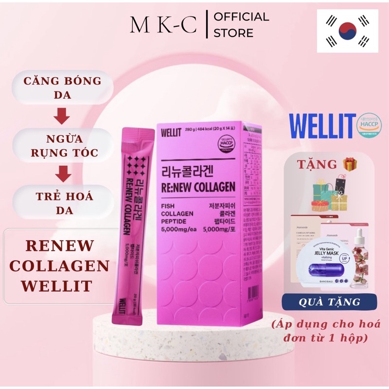 Renew Collagen WELLIT 5000mg Peptide Cá.