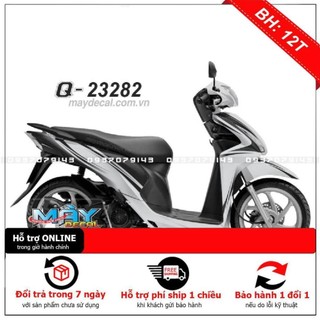 Tem Rời Dán Xe Vision trắng đen