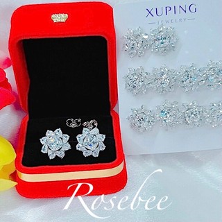 Bông tai hoa xoàn đính đá pha lê cao cấp sang trọng