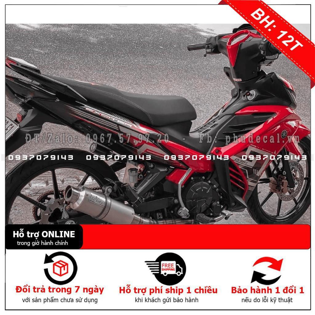 Tem Rời Dán xe Ex 135 đỏ đen 