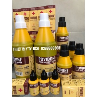 🔥 Chai 100 - 500ml Dung Dịch povidone 10% Sát Trùng,Dung dịch sát trùng,sát khuẩn vết thương,Cồn đỏ Povidone PVP Iodine