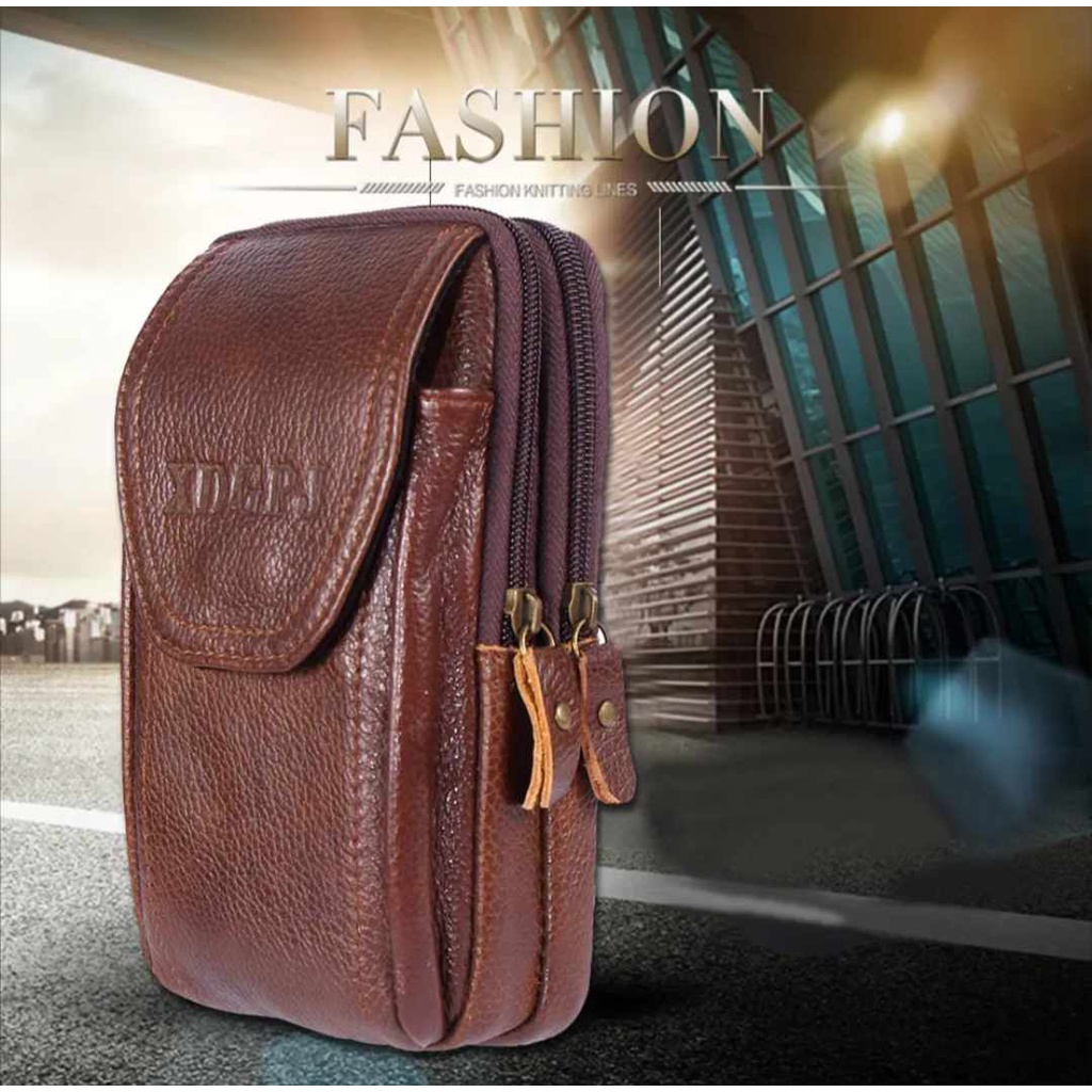 BAO DA ĐỰNG 2 ĐIỆN THOẠI ĐEO THẮT LƯNG