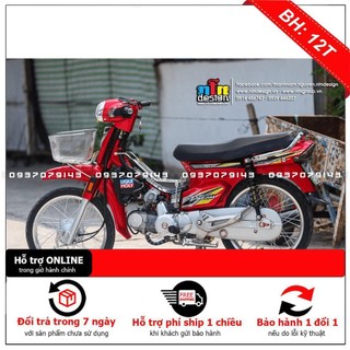 Tem Rời Dán Xe Dream đỏ Super drem ,  