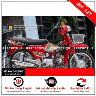 Tem Rời Dán Xe Dream đỏ Super drem ,  