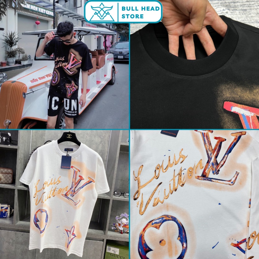 Áo Phông Nam Lờ Vê In Logo Loang Siêu Đẹp - Áo Thun Lờ Vê Nam Nữ Chất Cotton Co Giãn 4 Chiều Siêu Đẹp Đẳng Cấp 2023